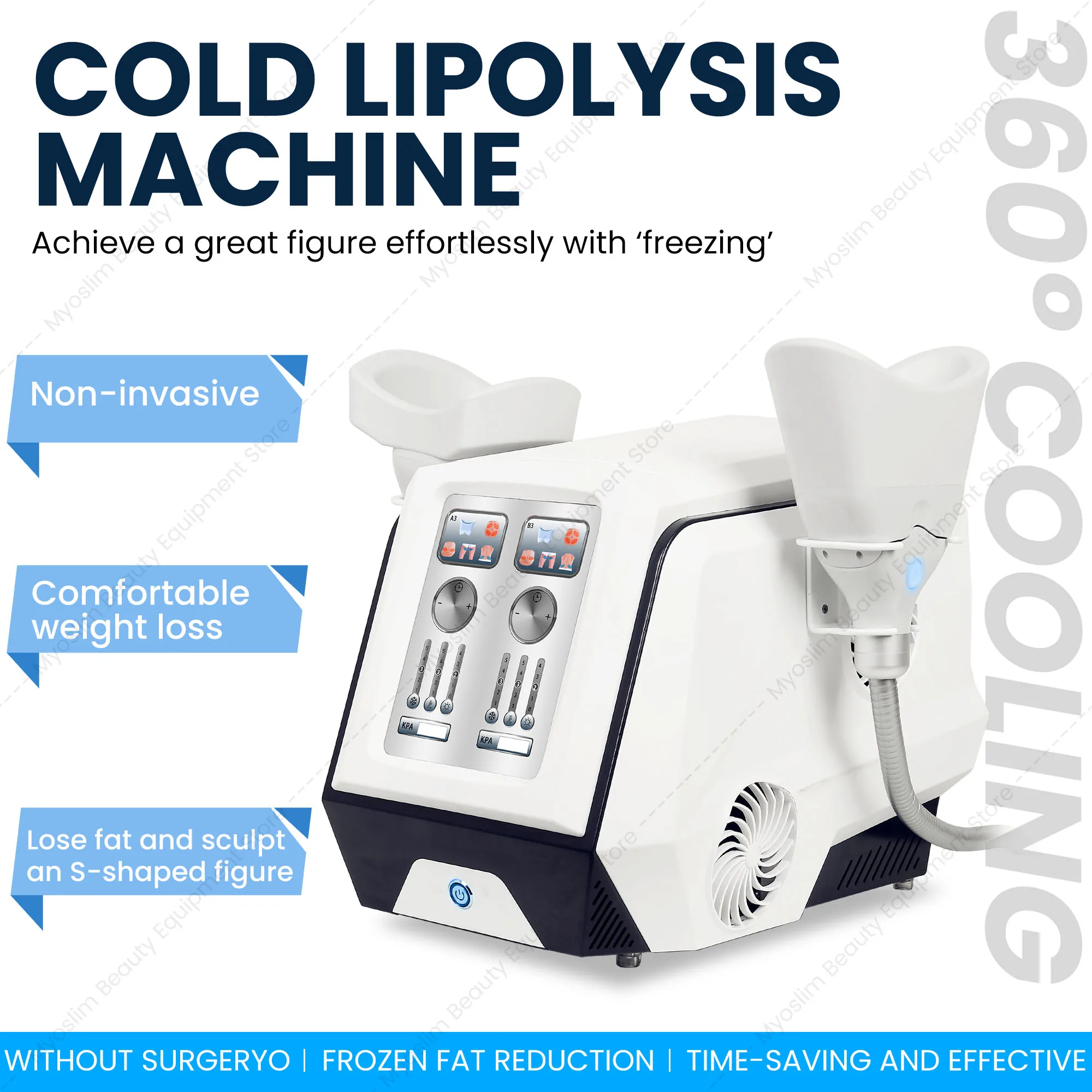 Cryo Cooling Body Sculpting Device Home Use Slimming Cellulite Reduction Fat Reduction Skin Tightening Weight Loss Clinic Use