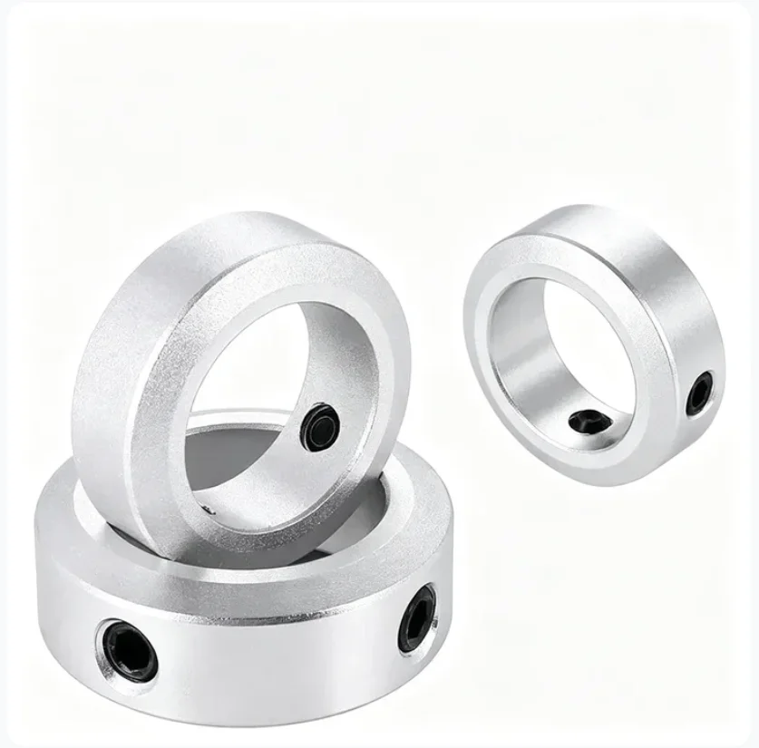 Aluminum Alloy Retaining Ring Shaft Collar with Set‑Screw Locking Ring Sleeve Bore Size 3 4 5 6 7 8 9 10 20 30 40 ‑ 50mm