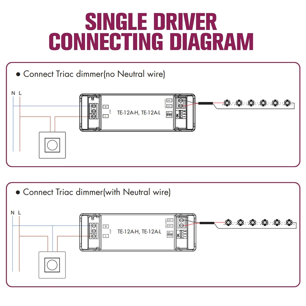 Triac Konstantstrom-LED-Treiber 100-700mA 12W dimm bares LED-Netzteil pwm digitales Dimmen AC 220V 230V Licht transformator