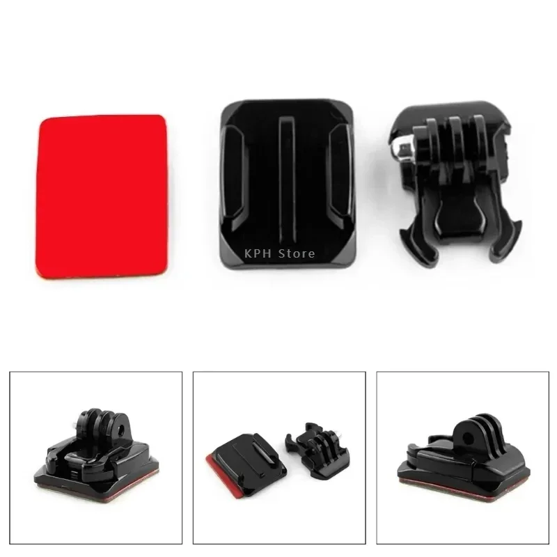 Dla DJI Action 4 Insta360 Ace naklejka samoprzylepna mocuje kask płaski zakrzywiony mocowanie do kasku samoprzylepna klamra do montażu na Gopro 12 11