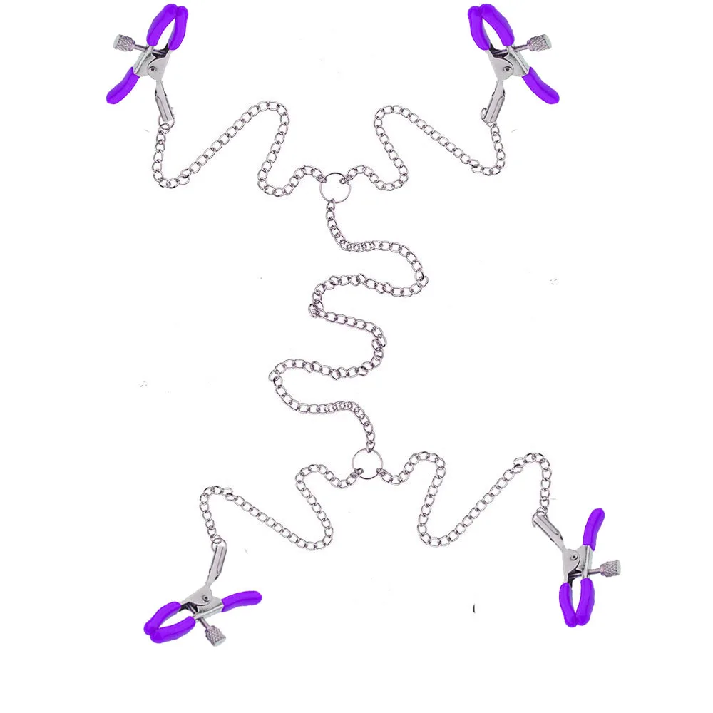Grampos de clitóris para mulheres adultas, Acessórios Estimulador de Clipe de Mamilo, Brinquedos Sexuais BDSM, Jogos para Adultos Eróticos, Peito Barato, Brinquedos Sexuais para Casais, 4 Cabeças