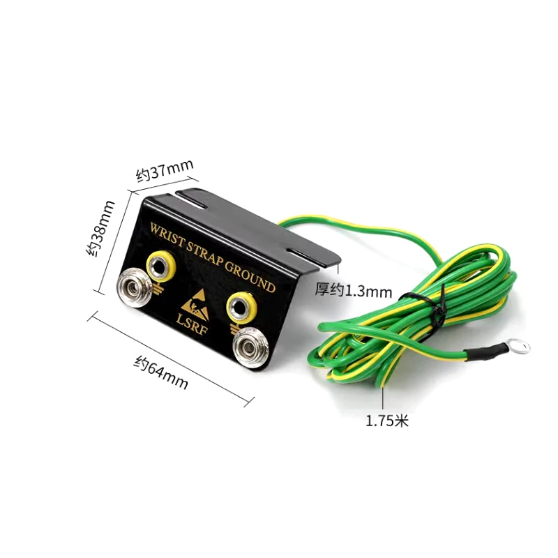 Prise de terre ESD professionnelle, en forme de L, avec dragonne, câble de terre électrostatique