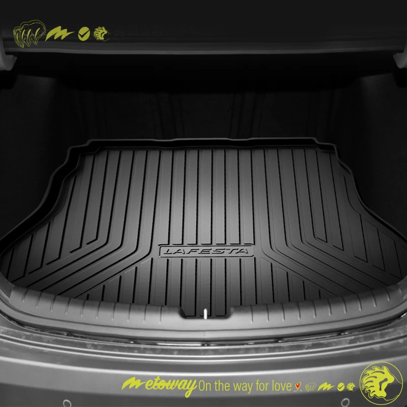 For Hyundai LA FESTA 2019-2024 Custom Fit Car Trunk Mat All Season Black Cargo Mat 3D Shaped Laser Measured Trunk Liners