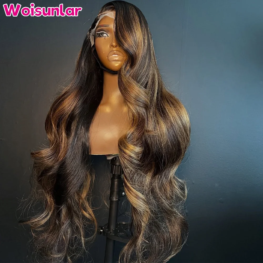 

HIghlight 27 и черные парики из натуральных волос на кружеве спереди, объемная волна, 34 дюйма, 200% для женщин, 13x4, прозрачные кружевные натуральные бразильские волосы