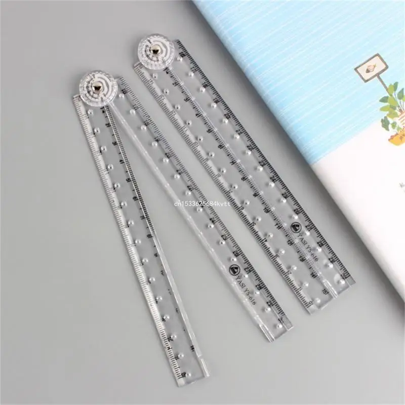 Clear Acrylics Folding Ruler Straight Ruler for Student Teacher, Math Ruler Dropship