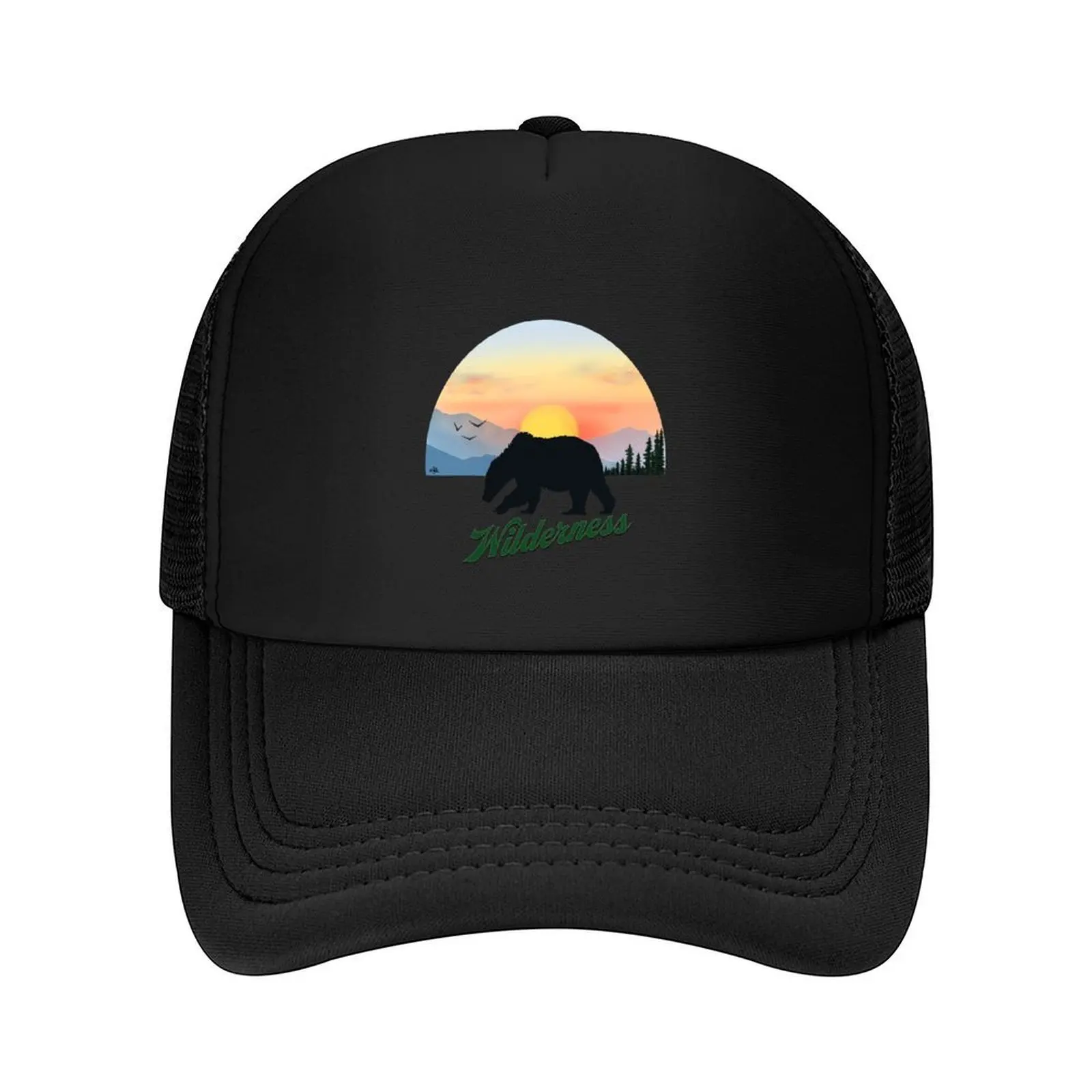

Wilderness Bear in the Alaskan Sunset Baseball Cap Hat Man For The Sun Dropshipping luxury woman cap Beach Outing Men's Women's