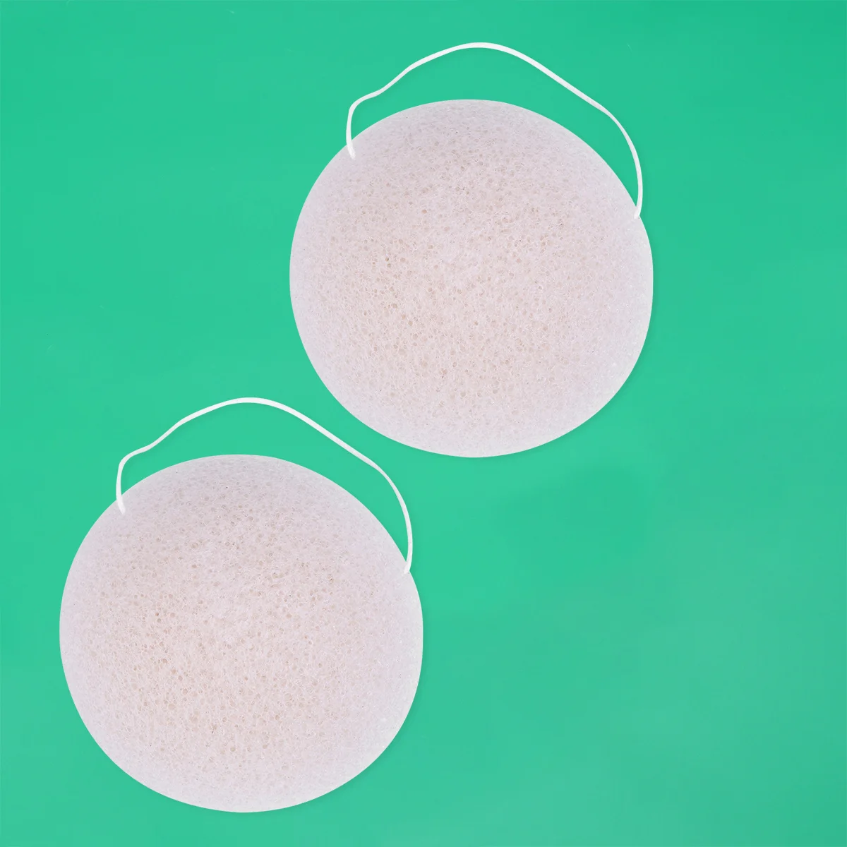 

2Pcs Round Bamboo Charcoal Konjac Sponges Large Face Cleansing Puff Makeup Removal Face Washing Puff Exfoliating Pores