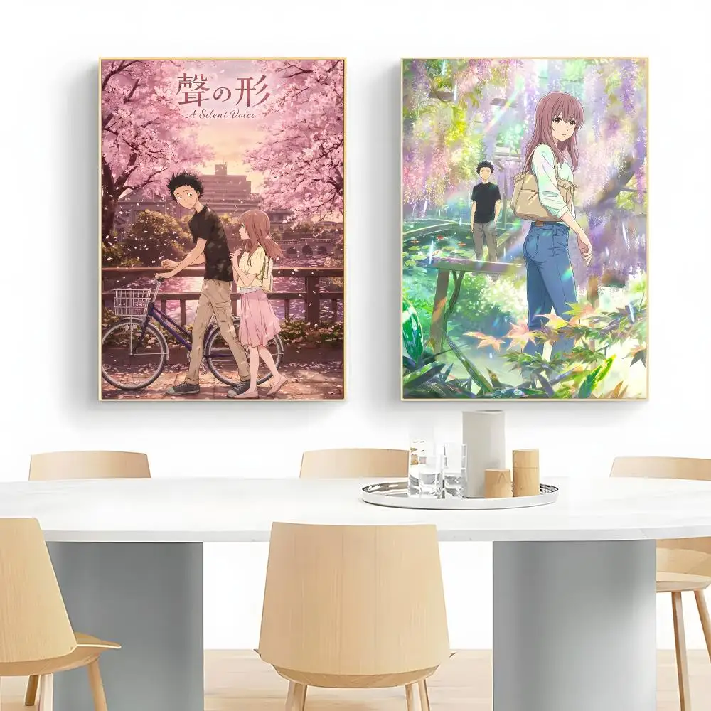 Heartwarming Anime A-A Silent Voice Poster Wall Art Print Decorative Mural Home Decor Gift Unframed