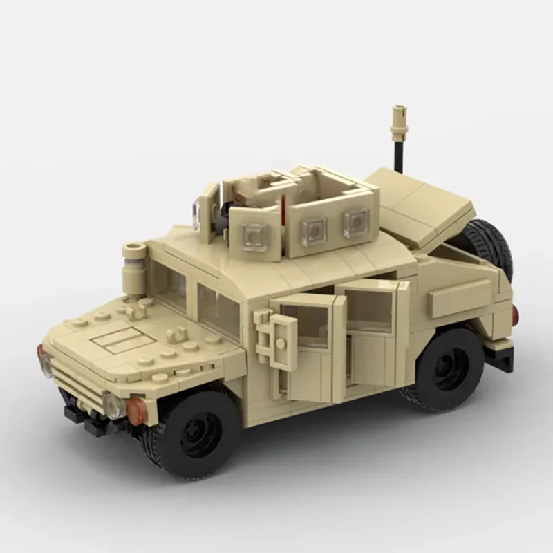 Military Armored Car Model Moc Building Bricks American HUMVEE ​​​​​​​Model Technology Blocks Toy DIY Assembly Construction