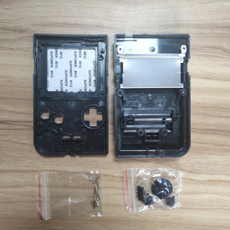 Silver Plastic Full Shell Cover Case for Nintend GBP Gameboy Pocket Housing With Buttons  Mirror Conductive Sheet Sticker Screws