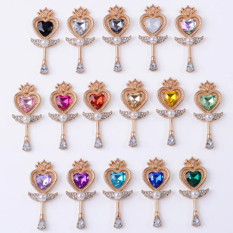 Fashion Vintage Necklace Sweater Chain Handmade Material Love Magic Scepter Alloy Accessories Baroque Pendant