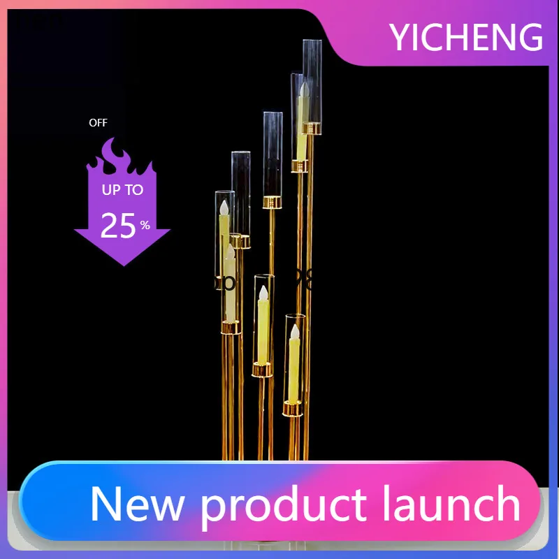 

iron electroplated gold candlestick wedding props banquet hall decoration arrangement