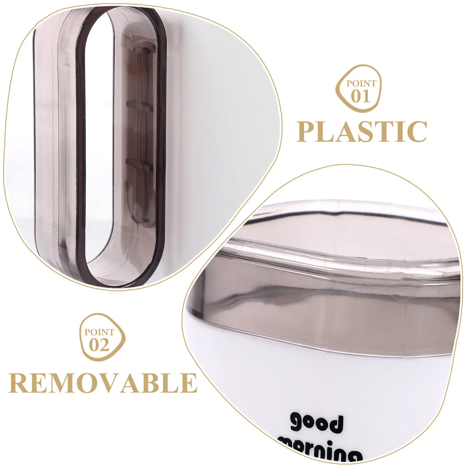 2Pcs Sturdy Travel Toothbrush Storage Box with Tight Seal Holds Multiple Toothbrushes Toothpaste Compact Lightweight Portable