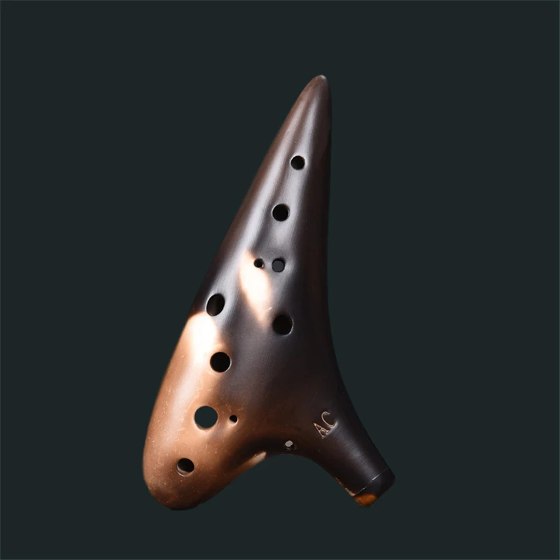 12 Holes Carina Innato Flute of Smoked Ocarina, Alto C / Soprano C F G, orina Musical Instrument, Professional Smoked Burn