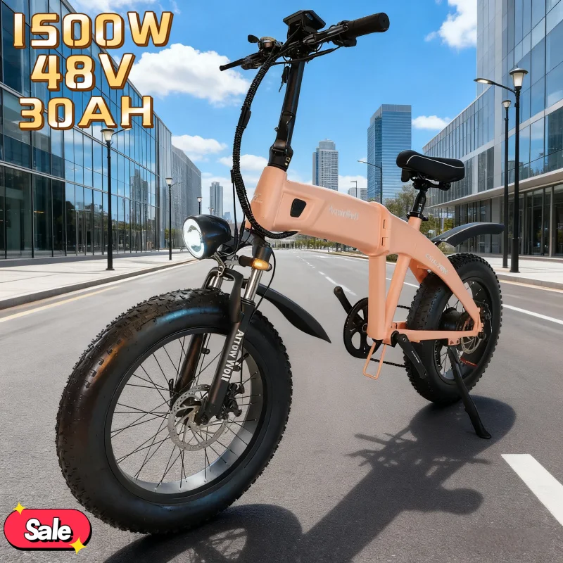 

48V 30AH battery life electric bicycle, 1500W powerful motor sports entertainment labor-saving and efficient adult moped