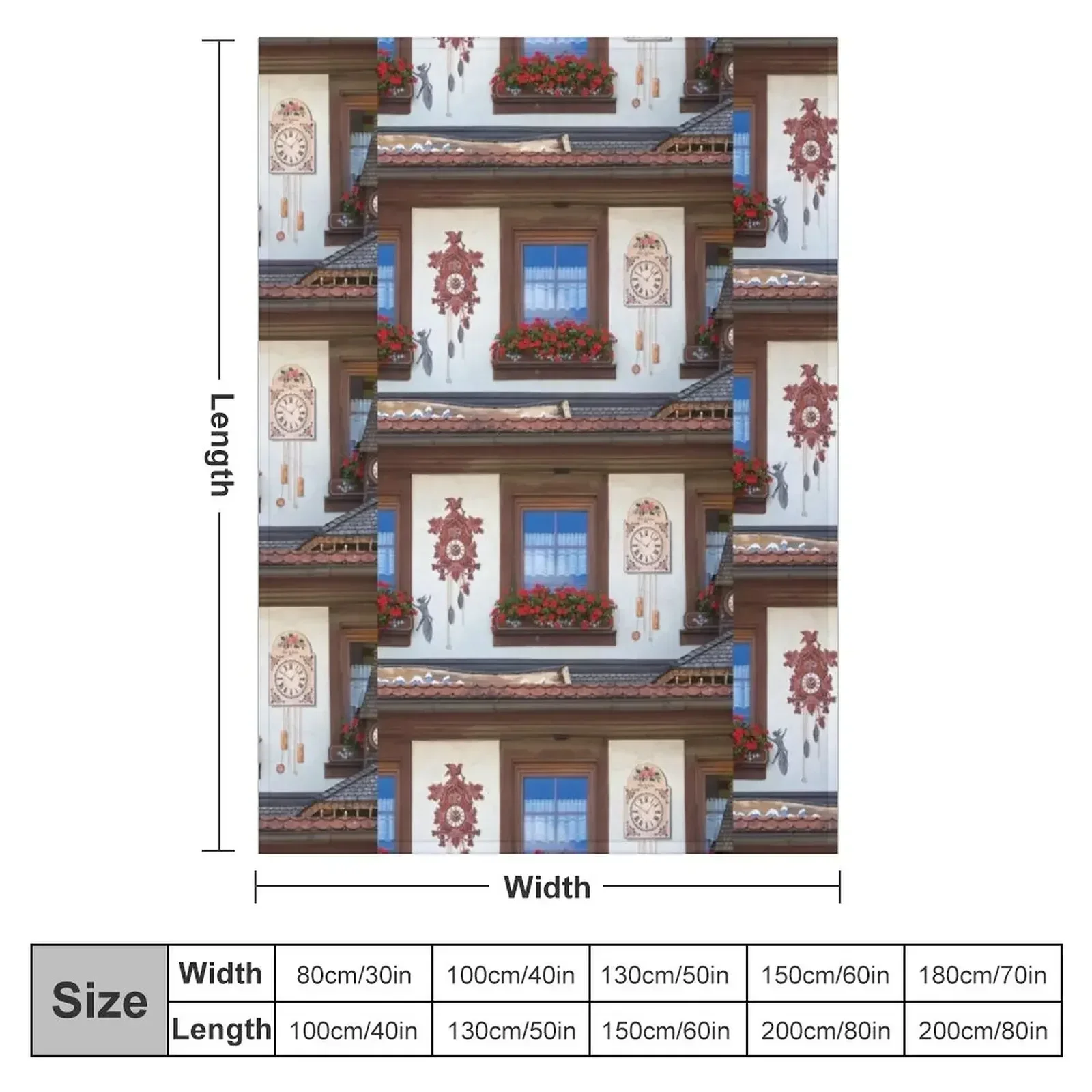 New Window and Cuckoo Clocks Throw Blanket couch cozy soft plush fuzzy picnic outdoor blanket