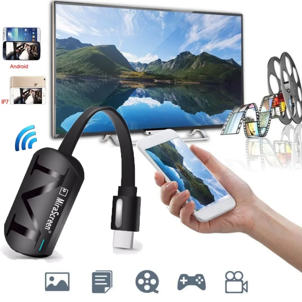 Mobile Phone Wireless Wifi Display Adapter Hdmi Extender Same Screen Share Screen Mirroring for IPhone IPad Android Phone To TV