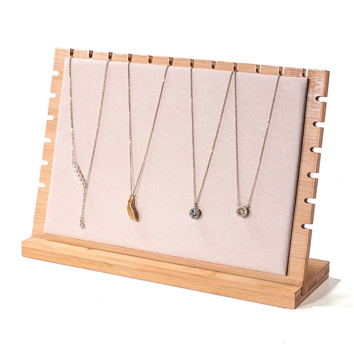1 szt. Modny drewniany stojak na wiele naszyjników Odpinany stojak na biżuterię o dużej pojemności Stojak do przechowywania biżuterii Rekwizyty na ladę z biżuterią