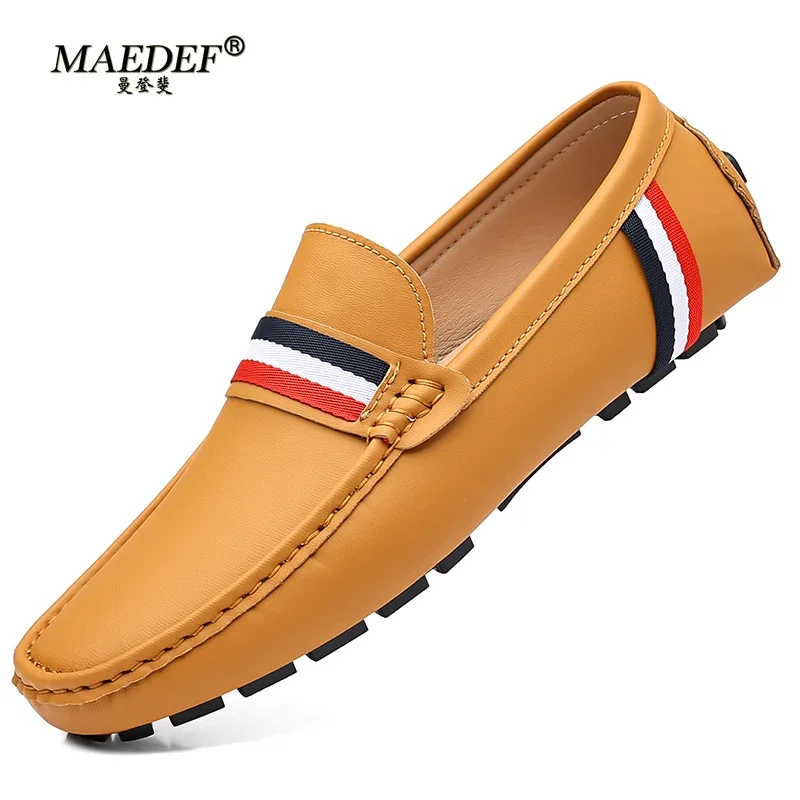 

Men Design Loafers High Quality Moccasin Fashion Slip on Soft Flat Leather Casual Shoe Adult Man Footwear Handmade Boat Shoes