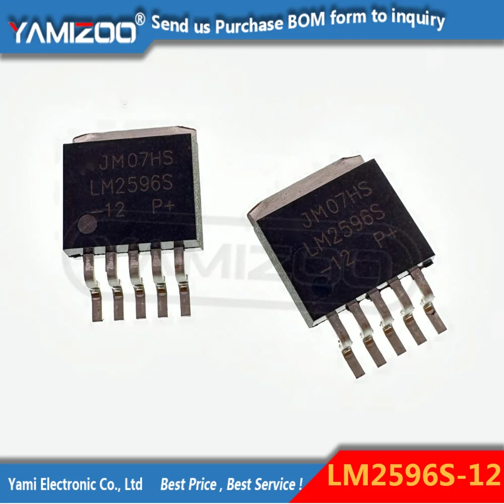 10pcs LM2596S-12 2596S-12 LM2596 Switching Voltage Stabilizer 3A 12V 2596 IC REG BUCK 12V 3A TO263-5L New Original