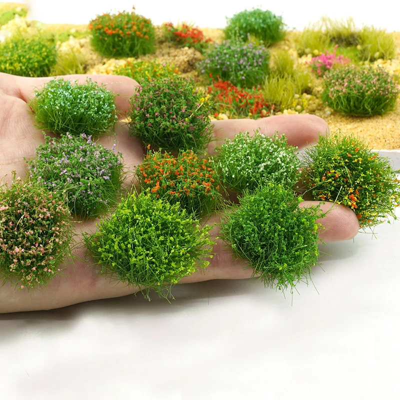 

8pcs/lot Mixed Big Flower Cluster Model Kits Miniature Plants Materials for Diy Micro Scene Layout Diorama Accessories