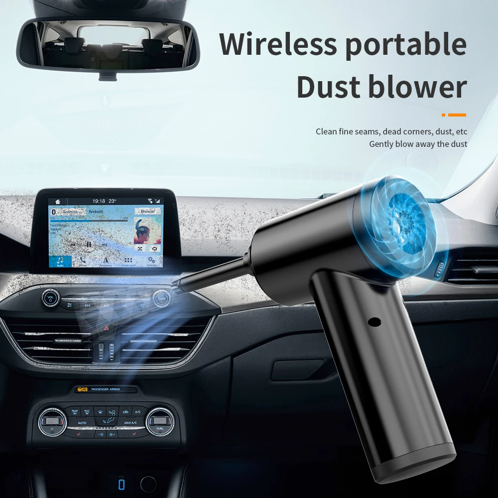 Wireless Air Duster 6000mAh Dust Blowing Gun 51000 RPM Compressed Air Blower Cleaning For Computer Keyboard Camera Cleaning