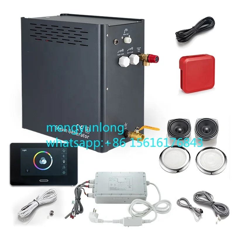

Stepon Factory 4.5KW 6KW 9KW 12KW 15KW 18KW WiFi App Control Steam Bath Machine OEM ODM Manufacturer New Sauna Steam Generator