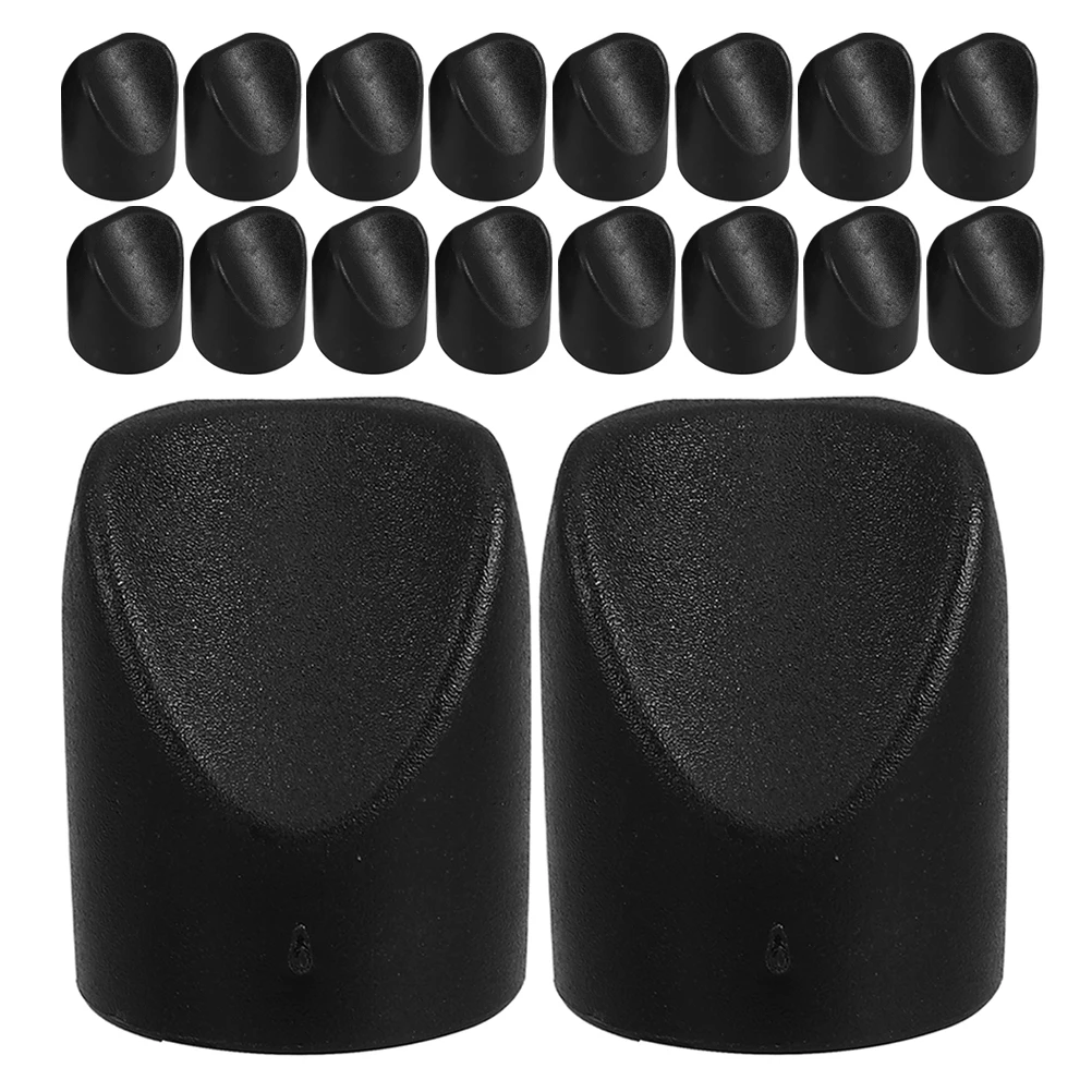 

50pcs Black Folding Chair Stability Caps V Shaped Replacement Plastic Stabilizer Plugs Non Marring Floor Protectors For Metal
