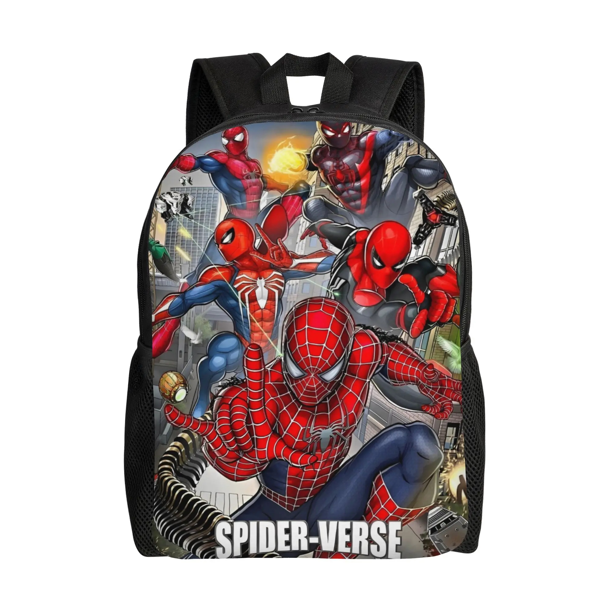 

Spider-Man Backpack for Men Women Teenage High School Hiking Travel Daypack Spider-Verse College Shoulder Bag with Pocket