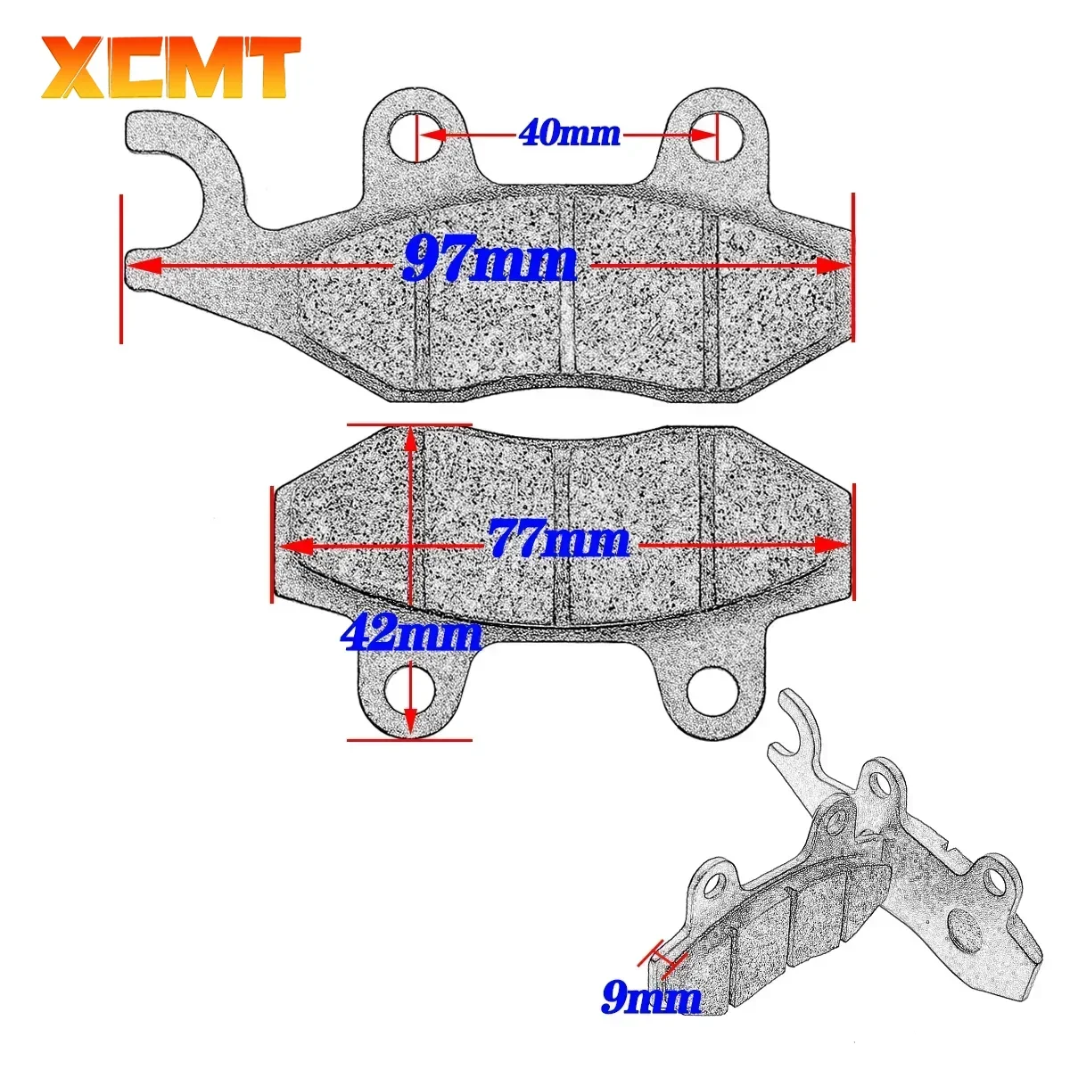 Motorcycle Front And Rear Brake Pads For Yamaha YFZ450 YFZ 450 YFZ450R YFZ 450R YFM700 Raptor YFM700 YFM700R 2006-2008 2012 2015