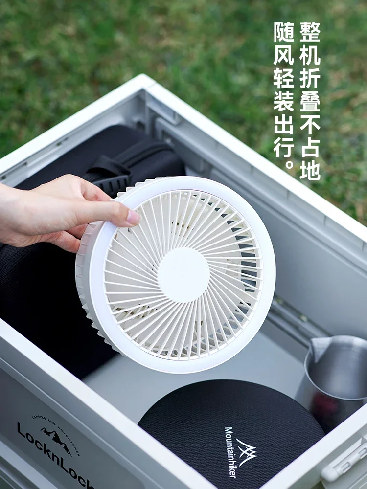 USB olayks Foldable Desk Fan Rechargeable Portable Quiet Mini Fan for Home Office Dorm Bathroom No Drill Wall Mount