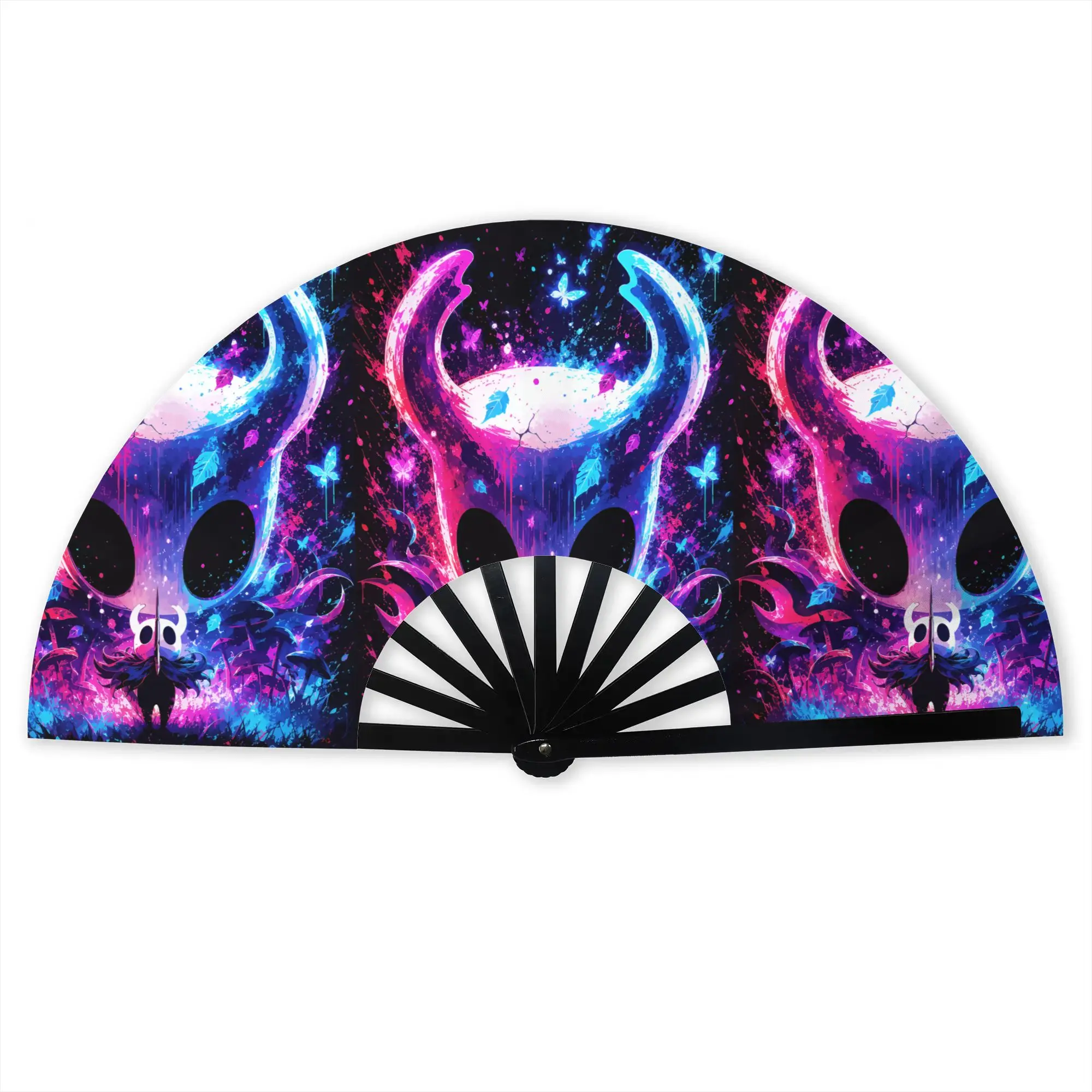S-Silksonges Cartoon Game Folding Hand Fan  DIY Japan Polyester Fabric Fan Novelty Summer Accessory Decorative Fans