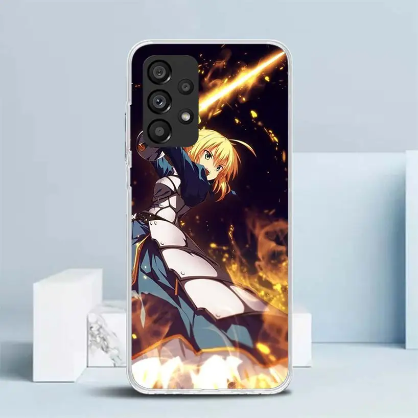 Fate Zero Stay Night Saber Soft Cover for Samsung Galaxy A52 A53 A54 A12 A13 A14 Phone Case A32 A33 A34 A22 A23 A24 A04S A03S A0