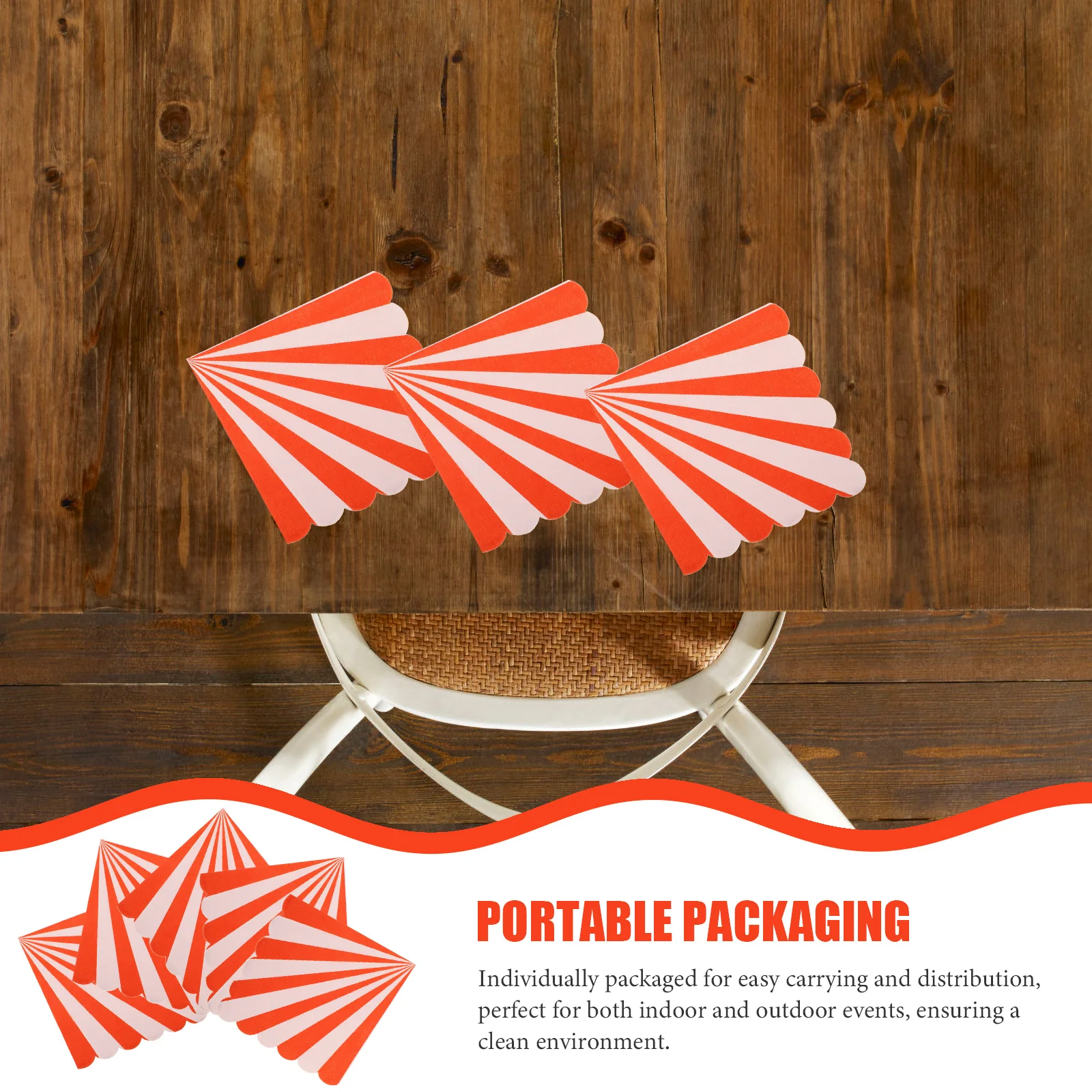 16 قطعة مناديل الحفلات المزخرفة بتصميم مخطط أنيق ومناديل ورقية متينة للتجمعات المختلفة سهلة الاستخدام والحمل #6