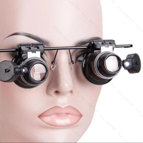 20x المكبرة العين المكبر نظارات العدسة عدسة الجواهري ساعة إصلاح مصباح ليد مع CR1620 زر خلية البطارية ساعة الملحقات