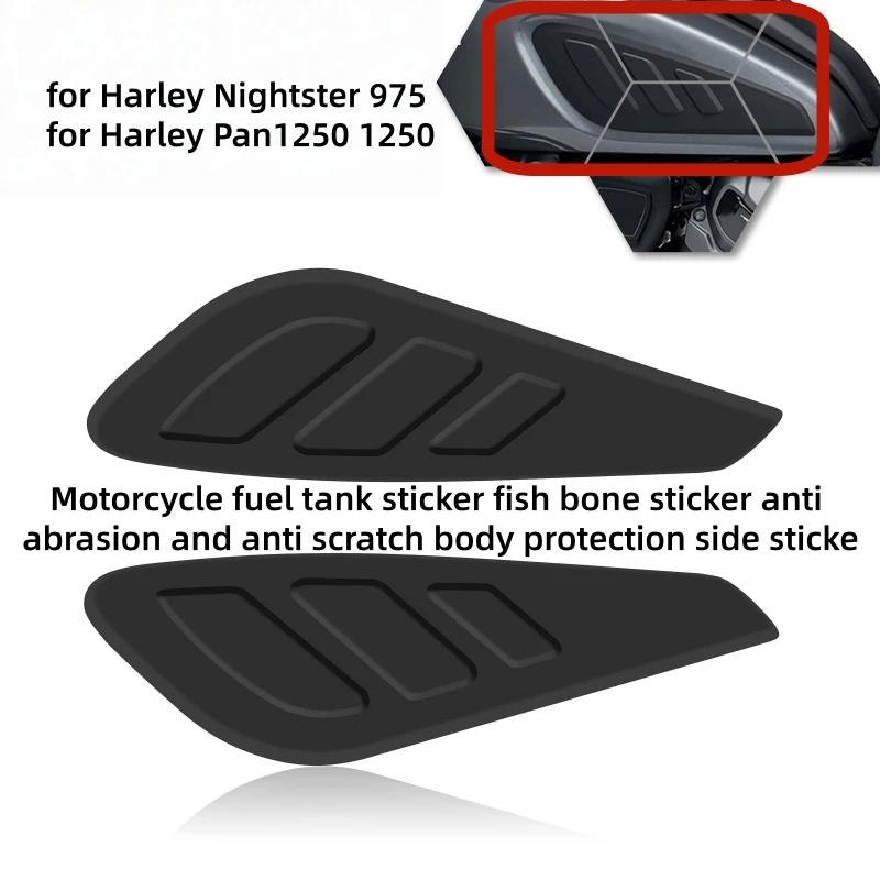 

Motorcycle fuel tank sticker fish bone sticker anti abrasion and anti scratch body protection side sticker for Harley 975 1250