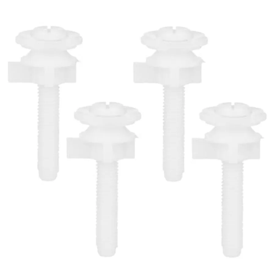

Pack Toilet Seat Screws Replacement Kit for Fixing The Top Toilet Seat Includes Plastic Bolts with Plastic Nuts and Washers Par