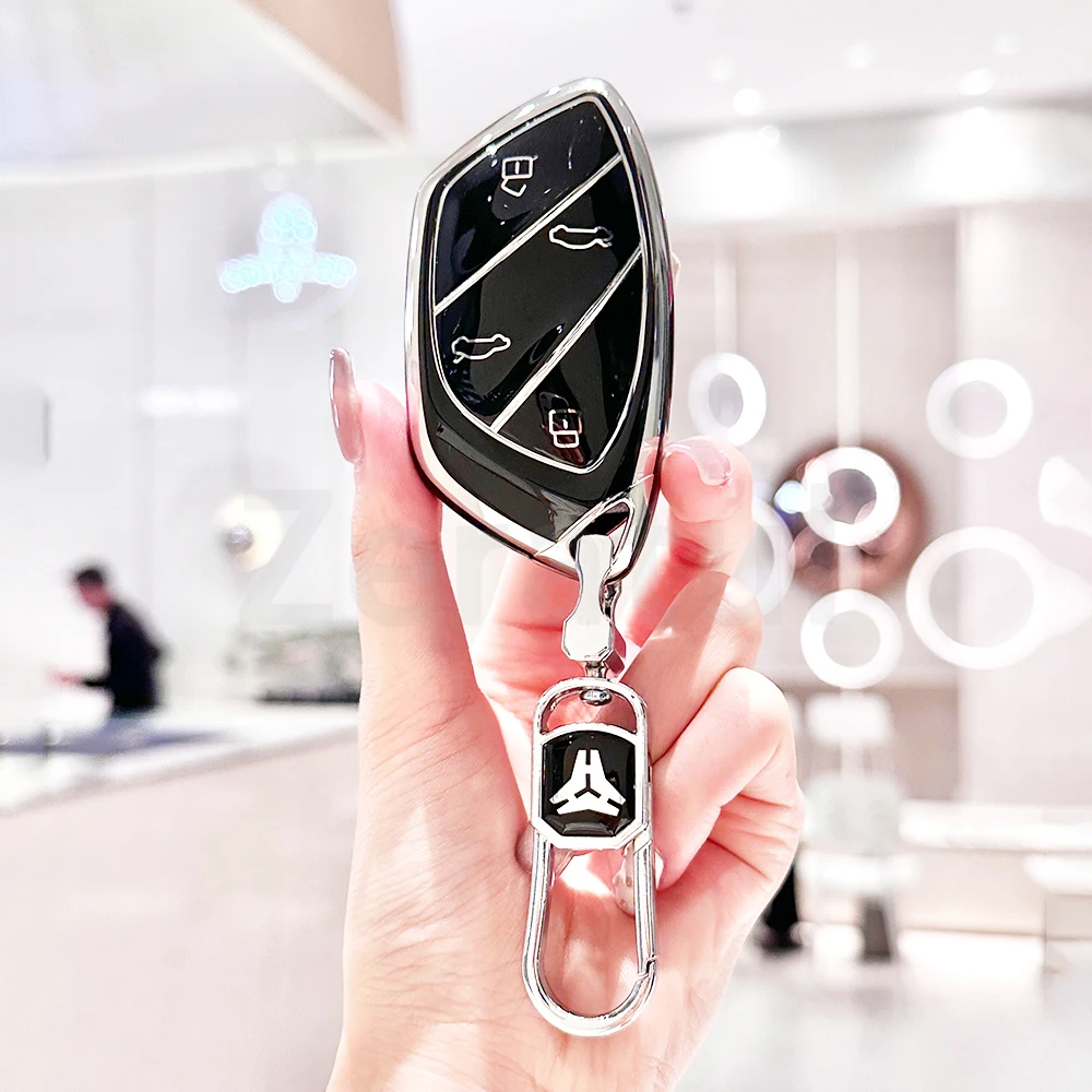 

Fashion TPU Car Key Case Cover Shell Fob for Roewe RX5 I6 I5 RX3 RX8 ERX5 for MG ZS EV MG6 EZS HS EHS MARVEL X MARVEL R Electric