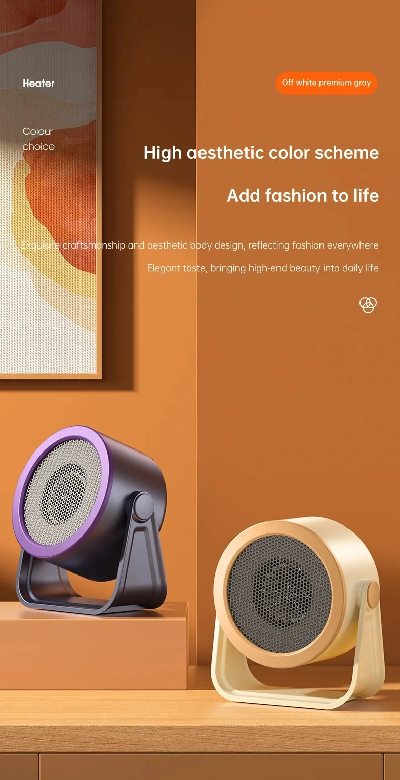 Tragbarer Desktop-Heißluftgebläse, Energieeffizienter Warmluftheizer, Geräuscharmer Warmluftgebläse, Mini-Energiesparheizgerät, Mini-Ventilator-Ofen – Detail 3