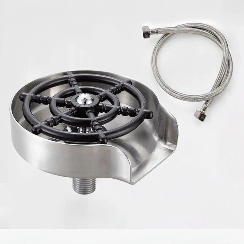 Automatic Glass Rinser Stainless Steel High Pressure Sink Faucet Cup Washer Tool For Kitchen Coffee Shop Bar Cleaning