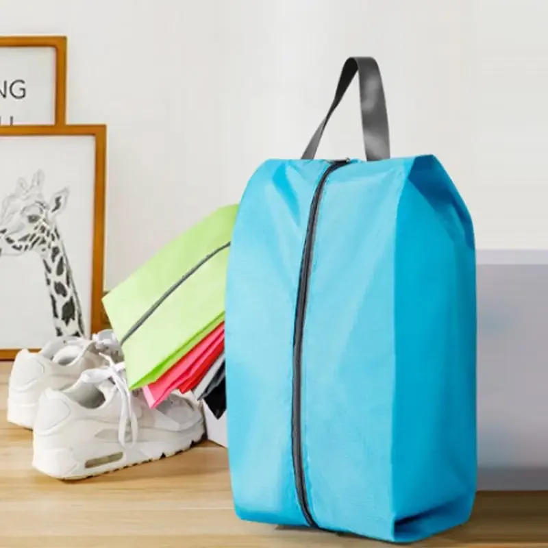 Waterproof Dustproof Nylon Shoe Storage Bag Zipper Travel Household Shoes Sorting Pouch
