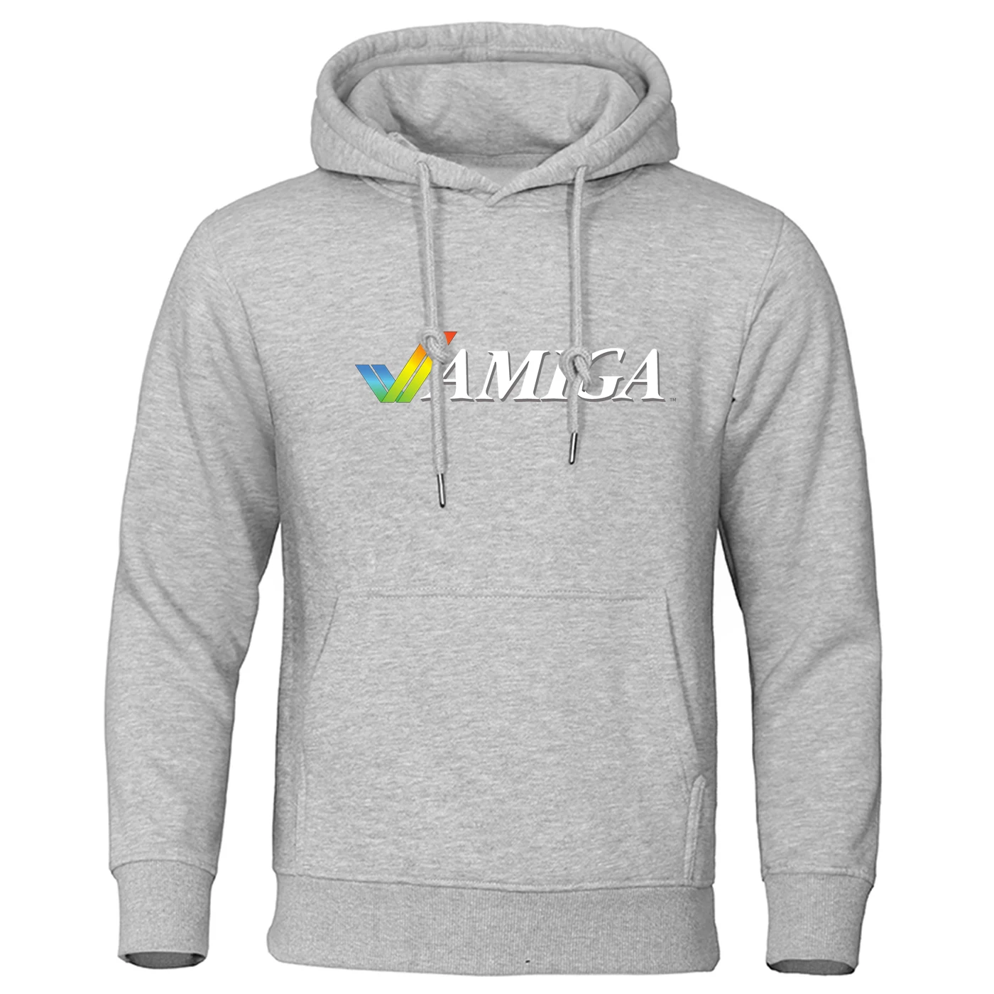 Commodore Amiga 2025 Men's Popular Spring And Autumn Casual New Solid Color Drawstring Pullovers Hoodies Comfortable Tops