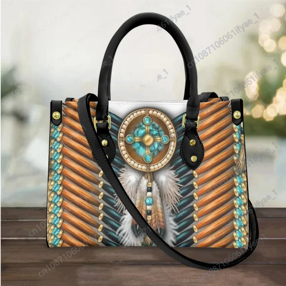 Women Handbags Tribe Print Shoulder Bags and Purses for Ladies Casual PU Leather Small Female Crossbody Bags Woman Tots Bolsas