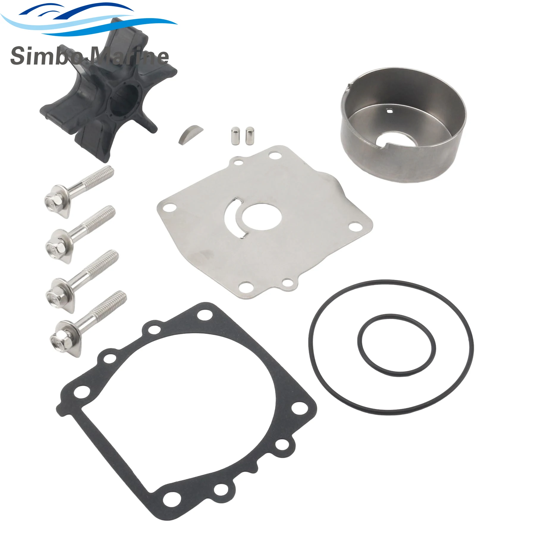 Impeller Repair Kit 6N6-W0078-01 Compatible with Yamaha Outboard 2 Stroke 115HP 130HP Engines Replaces 6N6-W0078-00 18-3312