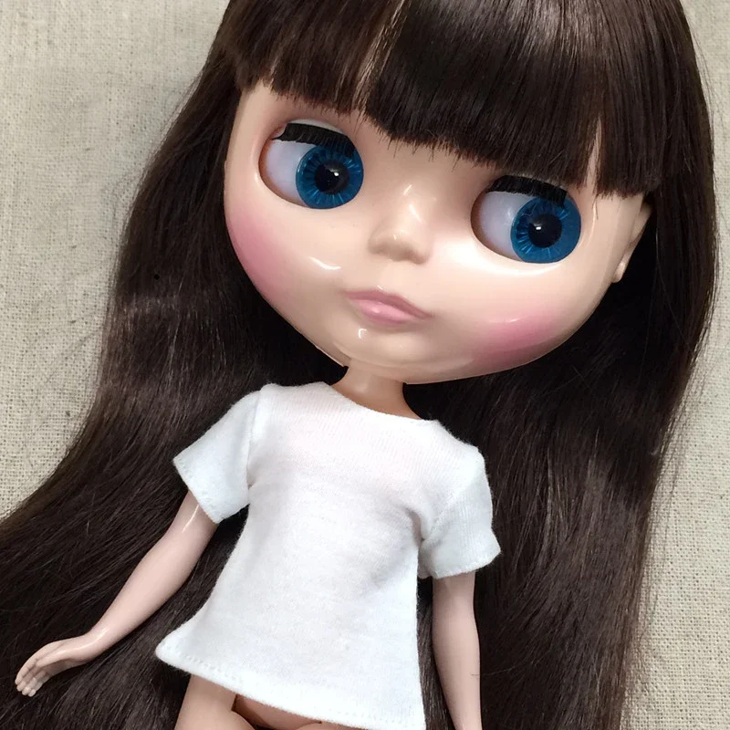 1 PCS Fashion Doll's T-shirt for 1/6 Blyth, Barbies, Azone, Licca, Momoko Doll Clothes Accessories Toy