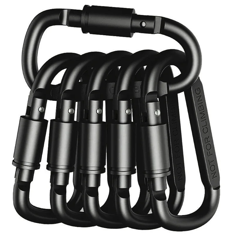 4-6PCS Karabiner Set Für Schlüssel Camping Überleben EDC Outdoor Schlüsselbund Clip Legierung Aluminium Taktische Karabiner Haken Karabiner