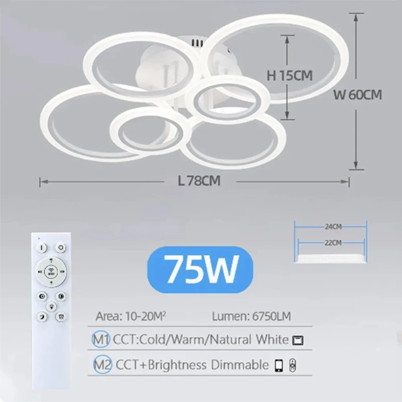 Nowoczesne lampy sufitowe LED żyrandol pierścień jadalnia sypialnia lampa sufitowa do pokoju wnętrze domu i dekoracji AC85-260V