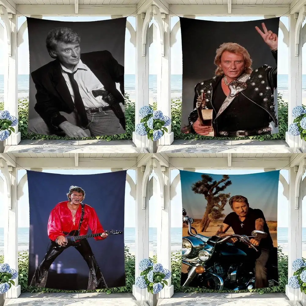 Singer J-Johnny H-Hallyday Flag Outdoor Decorations for Bedrooms Home Decor Items Banners Tapestry