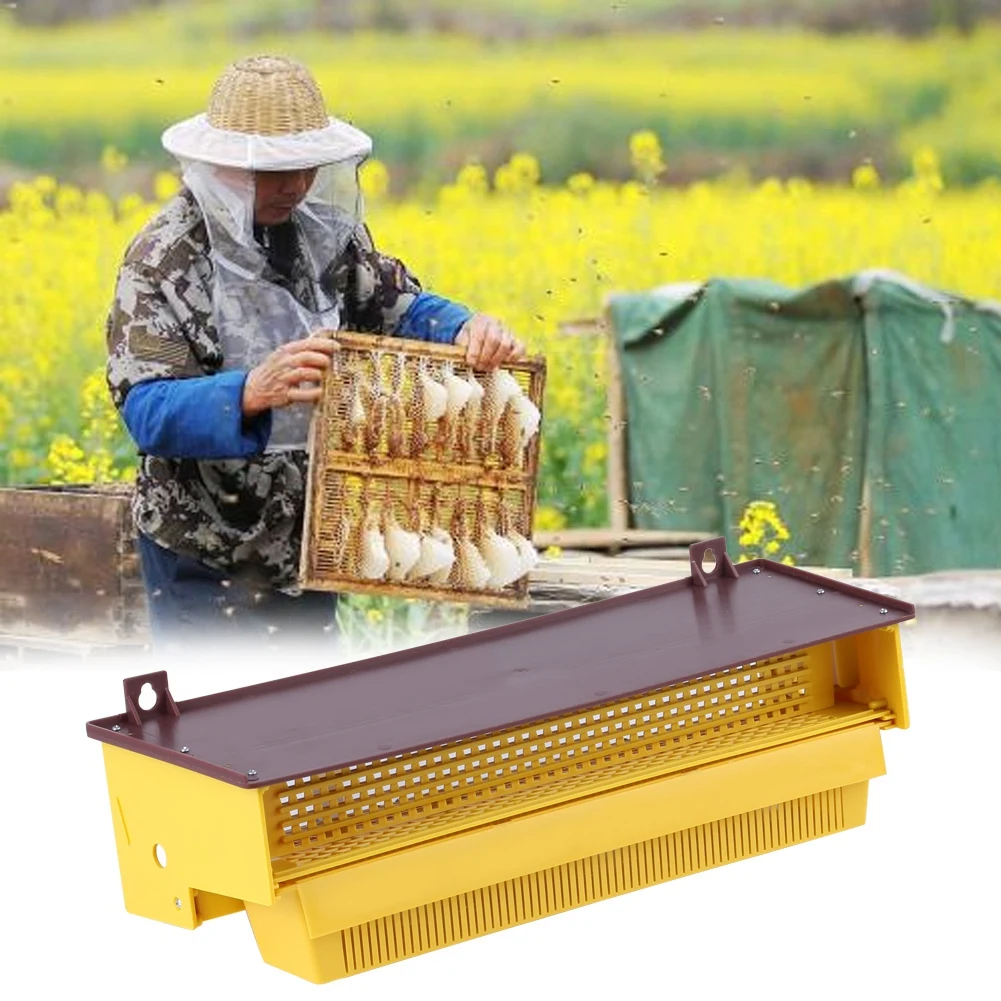 Beekeeping Tool Pollen Collector Removable Yellow Plastic Pollen Trap With Ventilated Pollen Tray Beekeeping Tool Pollen Trap