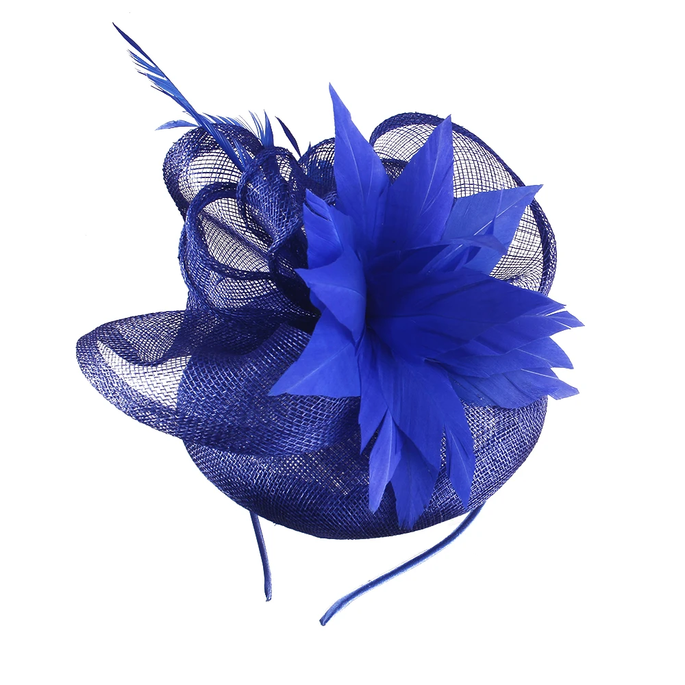 Красочная шляпа Sinamay Fascinator с цветком лилии, свадебная шляпа свободного размера с зажимом для волос, элегантная свадебная коктейльная вечерние головка